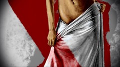 Red woman navel drawings artwork Marcus Tray