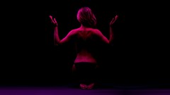 Red woman velvet models boobs Izabella Carr