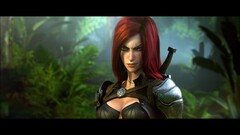redhead League of Legends Light armor dagger jungle video games