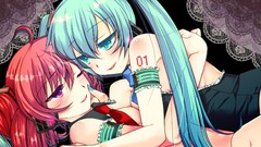 Redheads cleavage tie lesbians