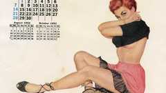Redheads pinups Calendar underboobs