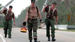 Relief efforts Saw man