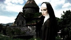 Religion nuns old buildings Photo manipulation see-through 