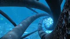 Rendering bubbles electric Sea