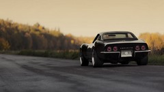 Retro 1969 classic cars black cars Chevrolet Corvette C3