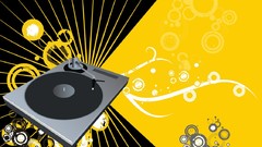 Retro DJ mix turntable