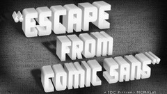 Retro Typography font Escape vintage grayscale movie posters 