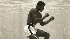 Retro underwater boxer monochrome muhammad ali swimming pools