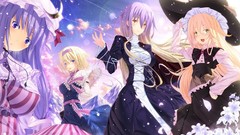 Ribbons purple hair short