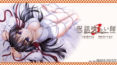 Ribbons shirts long hair anime girls brunettes purple eyes 