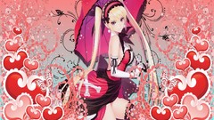 Ribbons thigh highs twintails