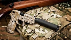 Rifles Guns weapons silencer