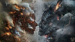 riots police protestors artwork fantasy art face to face Rebels