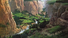 Rivendell canyon fantasy art