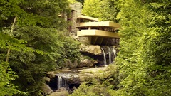 river architecture Frank Lloyd Wright waterfall House building