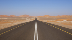 Road desert thread UAE middle imagery eastern