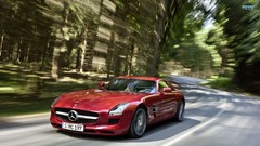 Roads driving Mercedes-Benz forests amg mercedes-benz sls amg 