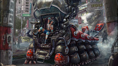 Robot futuristic digital art