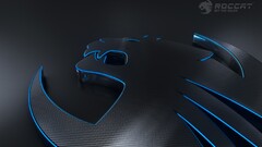 roccat video games Simple Background digital art blue logo