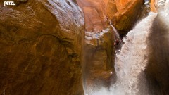 Rock climbing canyon climbing