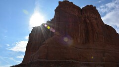 rock sunlight landscape rock formation nature
