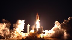 Rocket shuttle launch Cape Canaveral NASA space shuttle night 