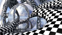 Rods checkers squares abstract