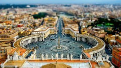 Rome cityscapes tilt-shift vatican city