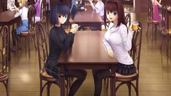 Room Books chairs dress Tables hats white hair drinks saber red 