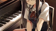 Room feet windows chairs piano glasses Ribbons sitting 