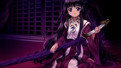 Room magic Katana Anime Cards Swords blush smiling anime girls 