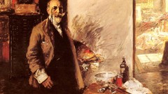 Room Men paintings studio artwork self-portrait 1915 William 