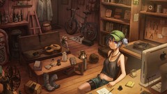 Room mess cap weapons Guns Books Shoes headphones bench mac 