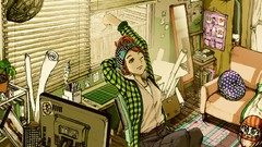 Room mess interior anime girls original characters wyx2