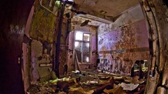 Room pink urban indoors abandoned house