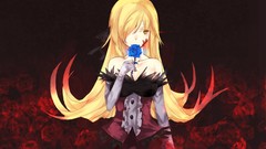 Roses blood Vampires blondes long hair bakemonogatari yellow 