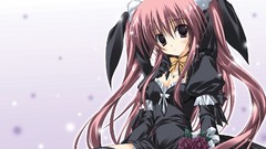 Roses dress long hair anime girls lolita fashion redheads 
