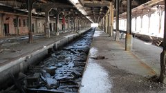 Ruins architecture buildings train