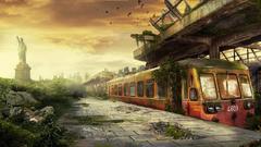 Ruins Birds trains destruction