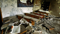 Ruins Chernobyl classroom abandoned