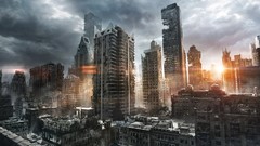 Ruins cityscapes new york city artwork post-apocalyptic 