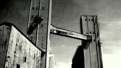 Ruins old mill grayscale