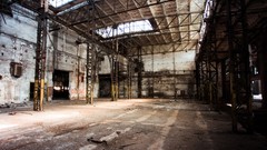 Ruins Warsaw Poland indoors