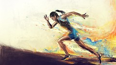 Running Athletes digital art ignite Mike Harrison