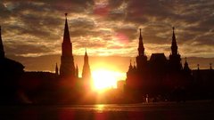 Russia buildings sunlight Moscow