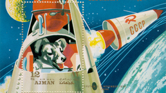 Russia Dogs stamp Laika