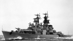 Russian missile Cruiser 1985 underway guided kynda groznyy