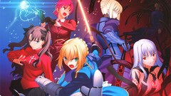 Saber anime girls matou sakura tohsaka rin type-moon fate 