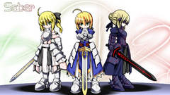 Saber anime girls saber