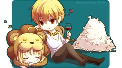 Saber fate stay night gilgamesh fate series Saber Lion